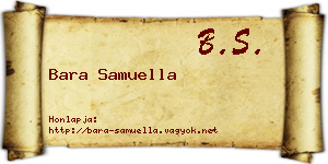 Bara Samuella névjegykártya